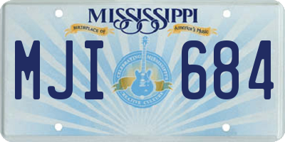 MS license plate MJI684