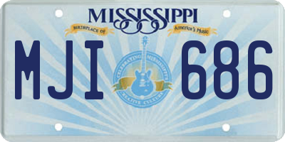 MS license plate MJI686