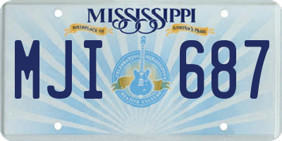 MS license plate MJI687