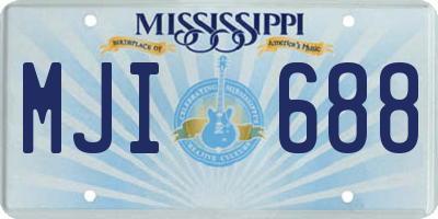 MS license plate MJI688
