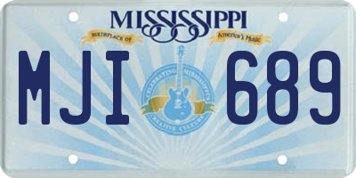 MS license plate MJI689