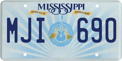 MS license plate MJI690