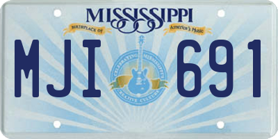 MS license plate MJI691