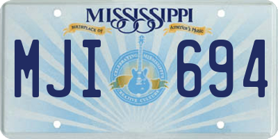 MS license plate MJI694