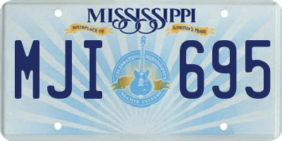 MS license plate MJI695