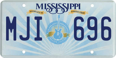 MS license plate MJI696