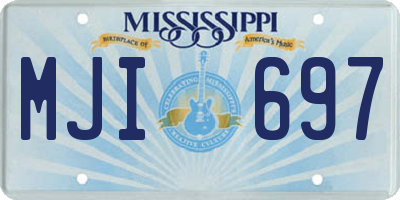 MS license plate MJI697