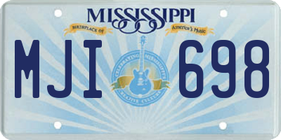 MS license plate MJI698