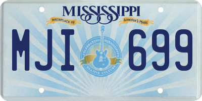 MS license plate MJI699