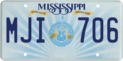 MS license plate MJI706
