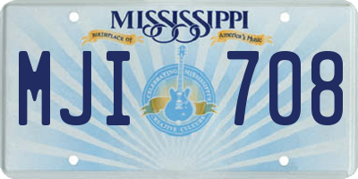 MS license plate MJI708