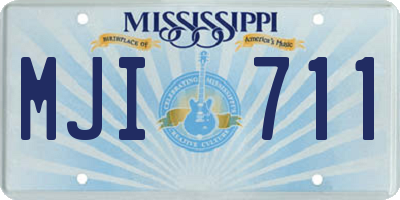 MS license plate MJI711