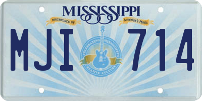 MS license plate MJI714