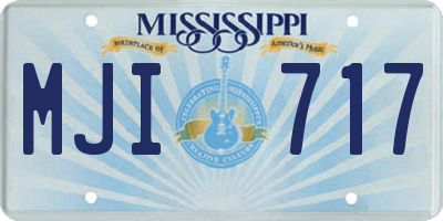 MS license plate MJI717