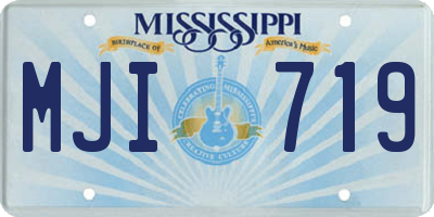 MS license plate MJI719