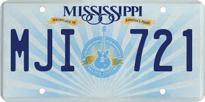MS license plate MJI721