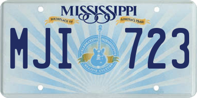 MS license plate MJI723