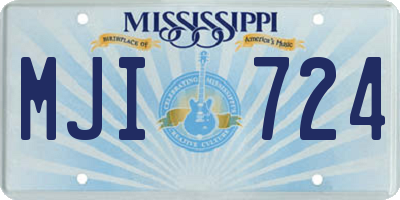 MS license plate MJI724