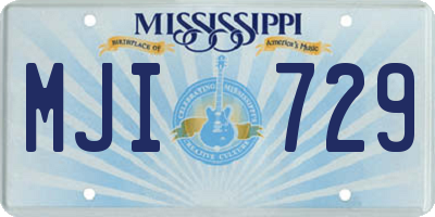 MS license plate MJI729