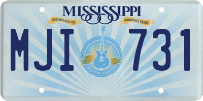 MS license plate MJI731