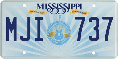 MS license plate MJI737