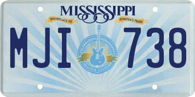 MS license plate MJI738