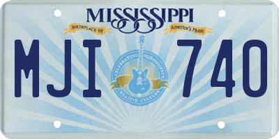 MS license plate MJI740