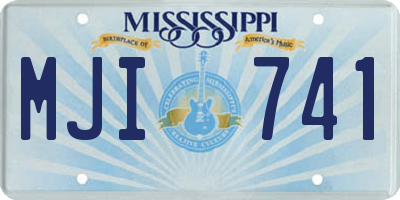 MS license plate MJI741