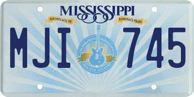 MS license plate MJI745