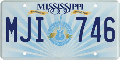 MS license plate MJI746