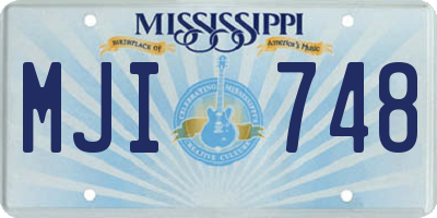 MS license plate MJI748