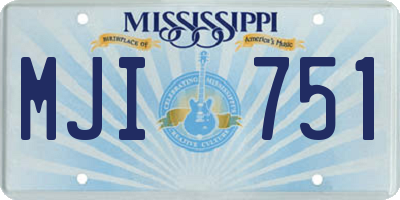MS license plate MJI751