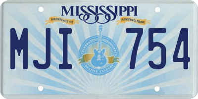 MS license plate MJI754