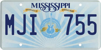 MS license plate MJI755