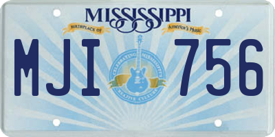 MS license plate MJI756