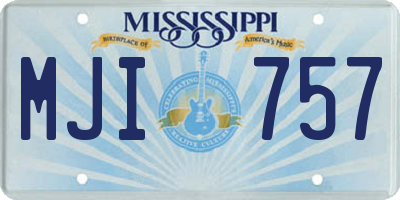 MS license plate MJI757