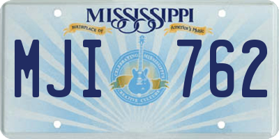 MS license plate MJI762