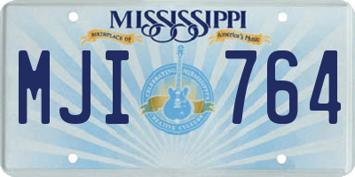 MS license plate MJI764