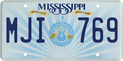MS license plate MJI769
