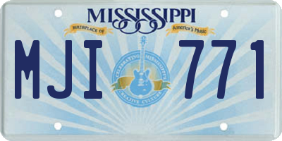 MS license plate MJI771