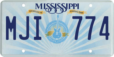 MS license plate MJI774