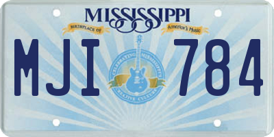 MS license plate MJI784