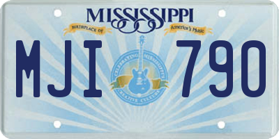MS license plate MJI790