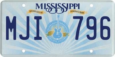 MS license plate MJI796