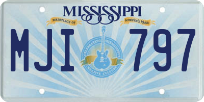 MS license plate MJI797