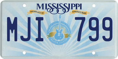 MS license plate MJI799