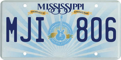 MS license plate MJI806