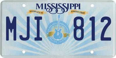 MS license plate MJI812