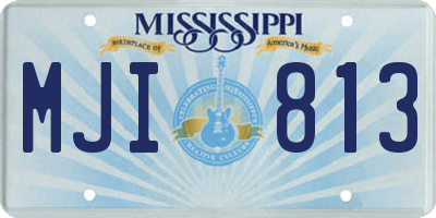 MS license plate MJI813