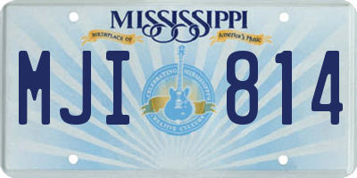 MS license plate MJI814